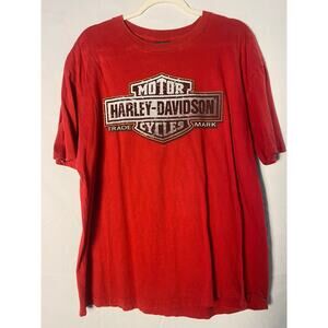 Harley Davidson Twin Cities Minneapolis St. Paul Red Graphic Shirt Men's Size XL